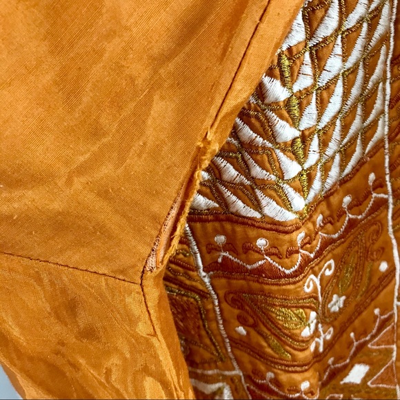 Pakistani Orange-Gold Dress - Picture 7 of 7